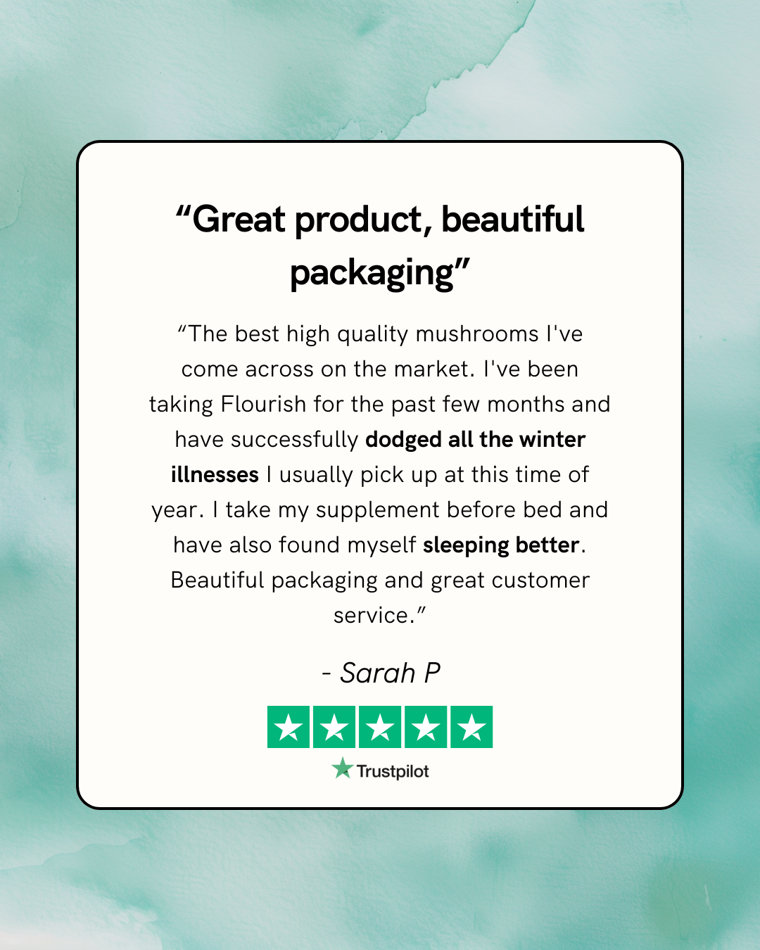 flourish mushroom supplement testimonial