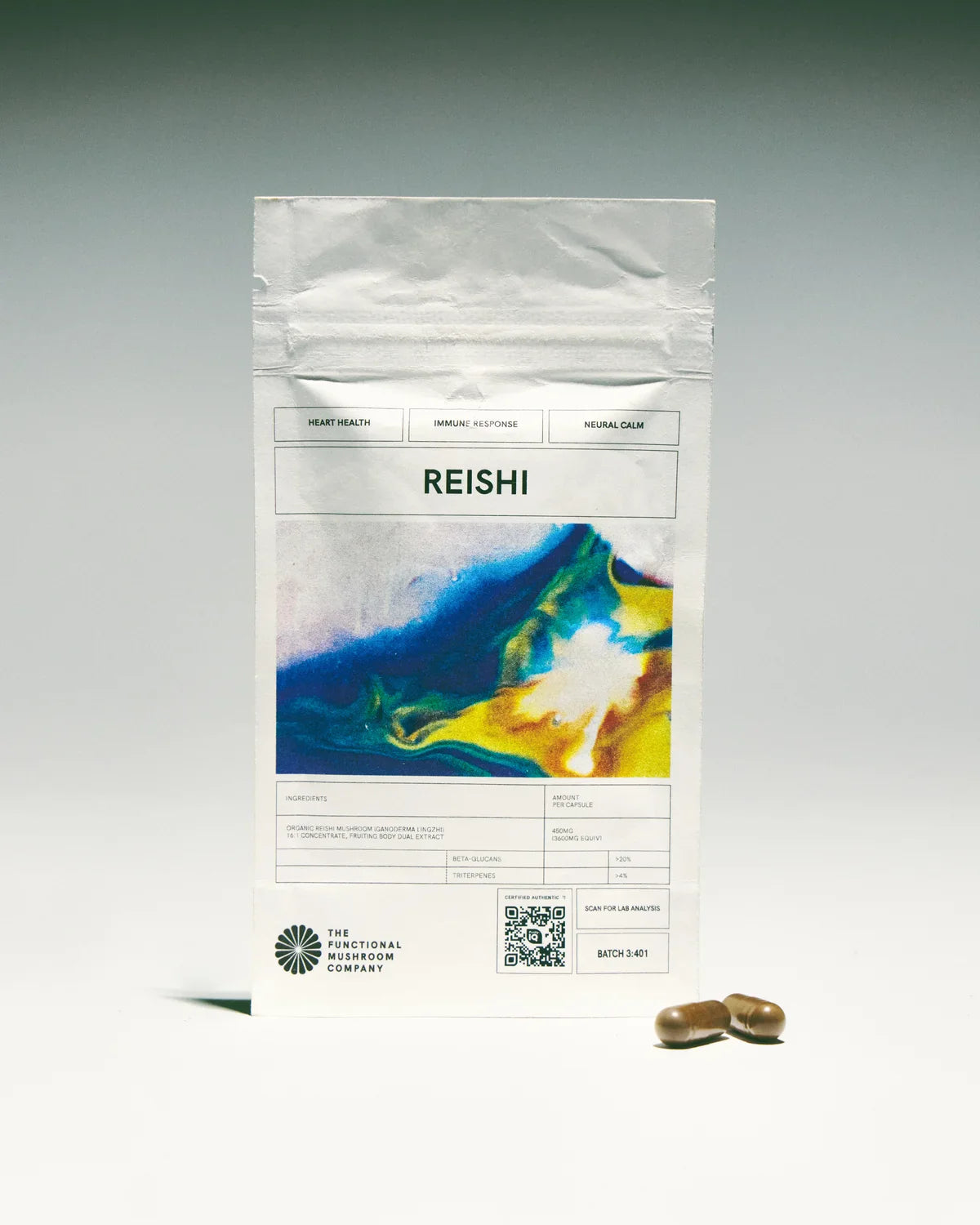 Organic Reishi Mushroom Extract compostable refill pack