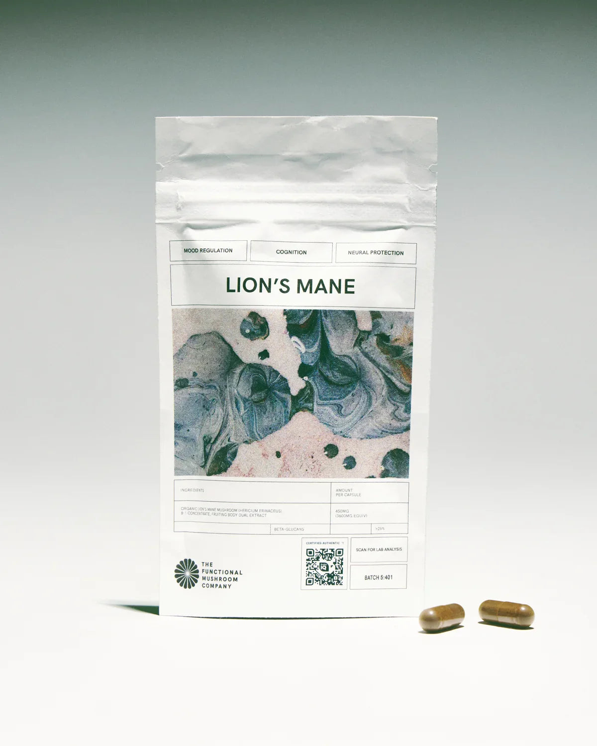 Organic Lion's Mane Mushroom Extract compostable refill pack